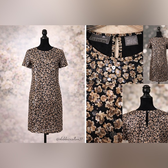 Vintage Liz Claiborne All sequenced printed dress. - Picture 6 of 7